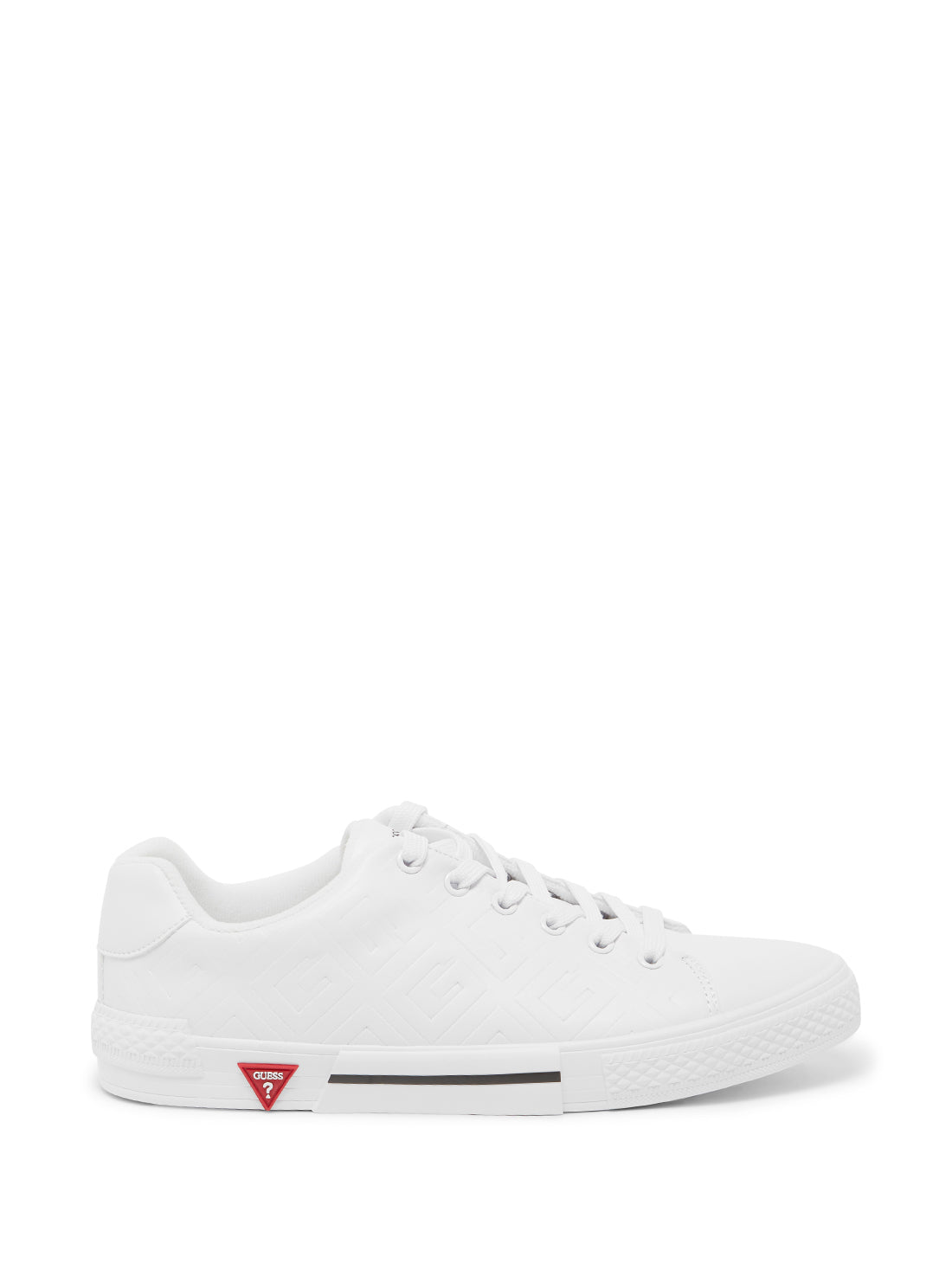 GUESS Men's White Munner Logo Low Top Sneakers MUNNER-A Side View