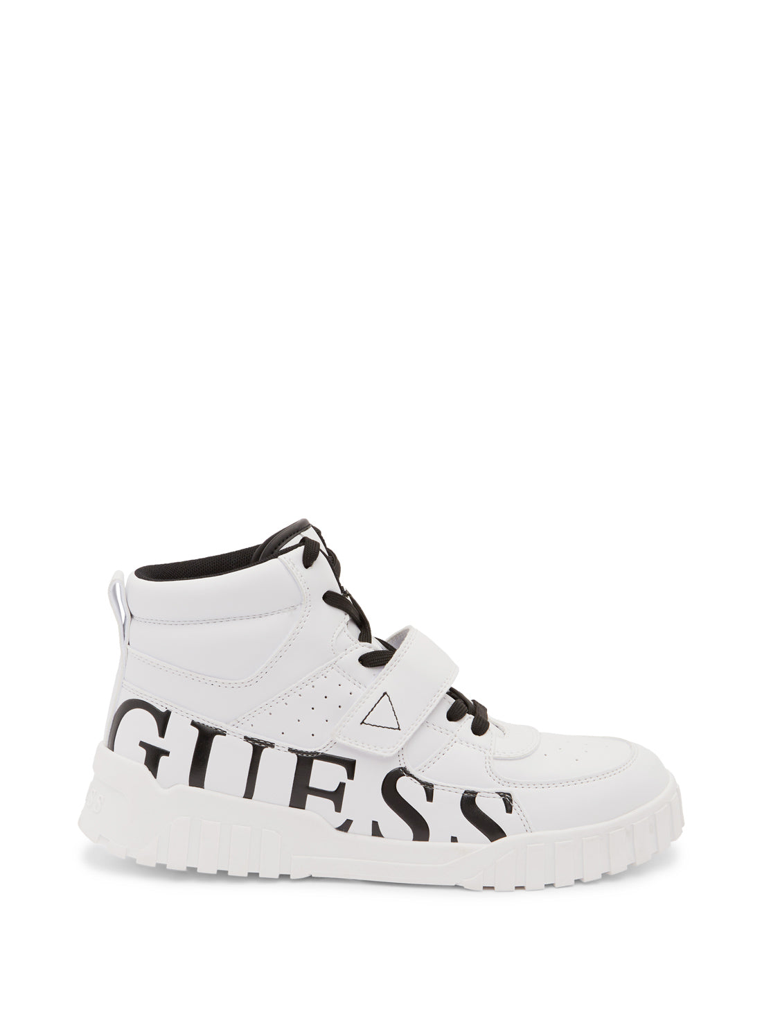 GUESS Men's White Rey High Top Sneakers REY Side View