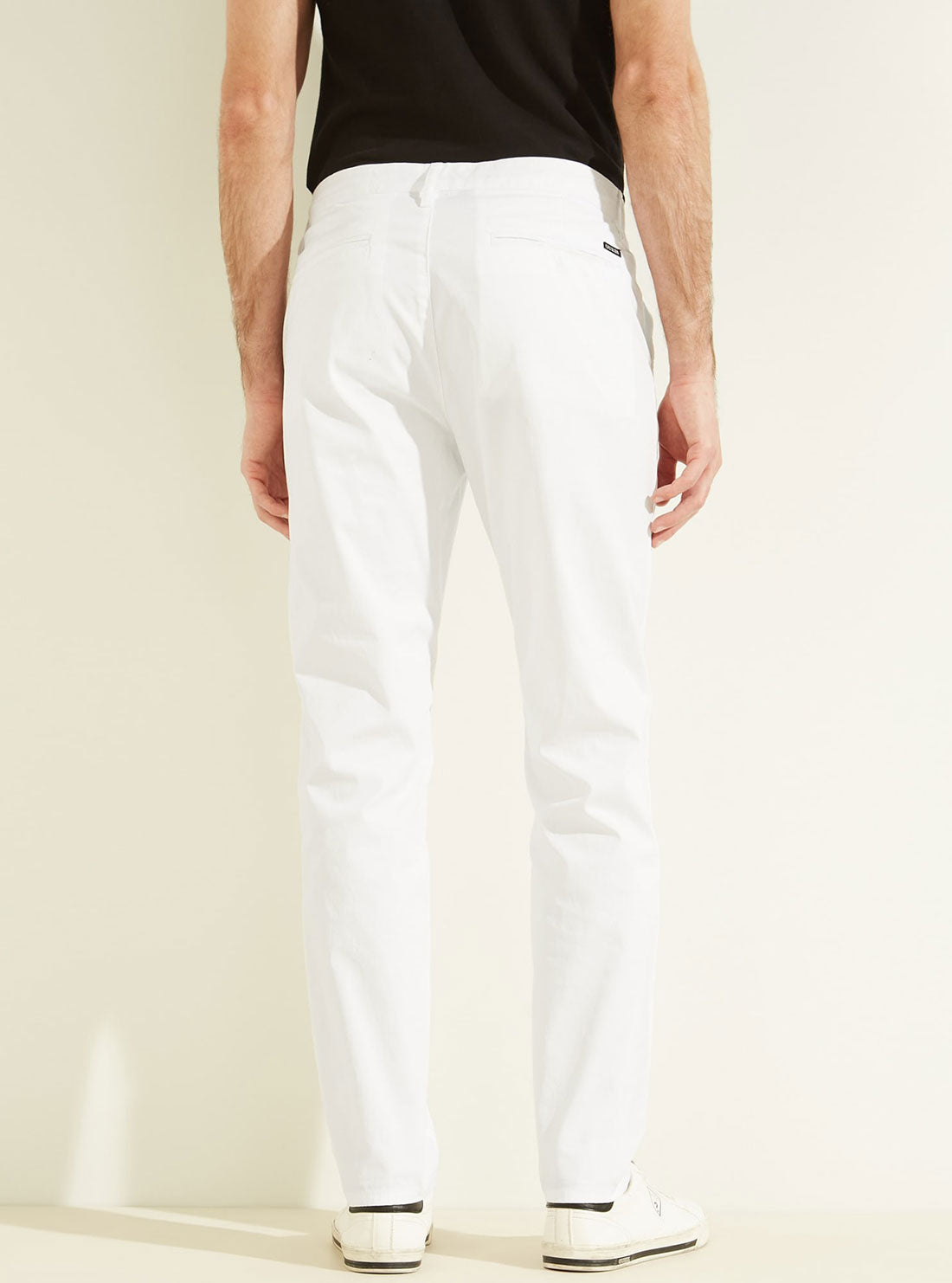 White Robert Stretch Canvas Chino Pants