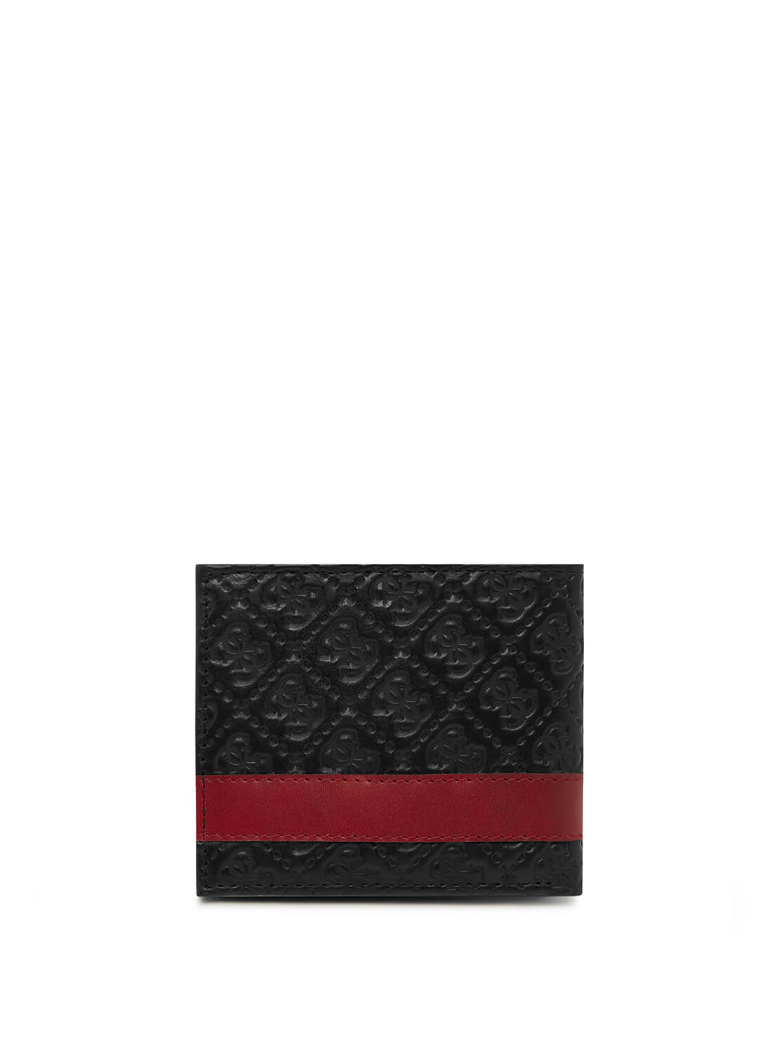 GUESS Men's Red Black Quattro G Slimfold Wallet 31GUE13215 Back View