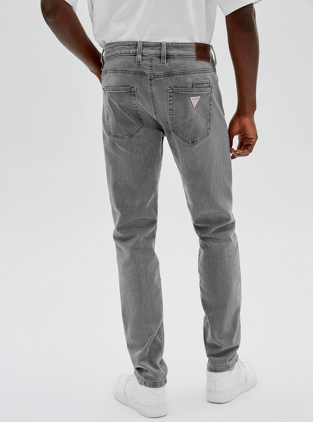 GUESS Mens Guess Originals Slim Straight Leg Jeans in Grey Pearl Wash M2GG33D4DA5 Back  View