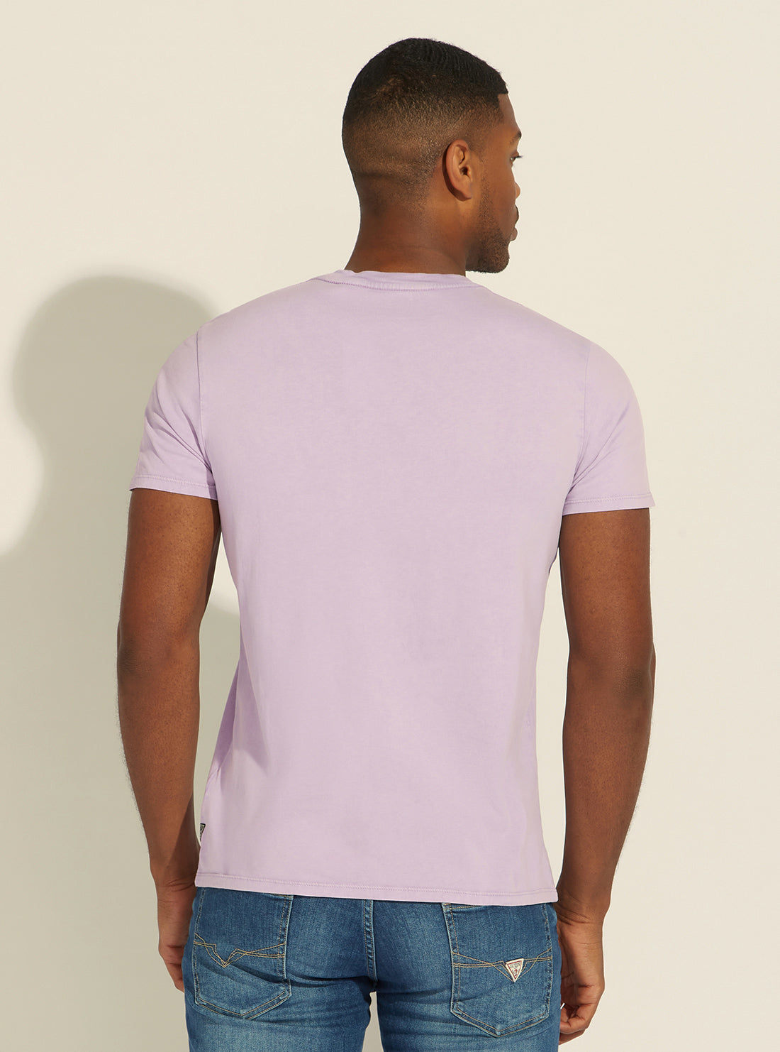 GUESS Mens Purple Orchid Multi Venice T-Shirt M2GI47KA260 Back View