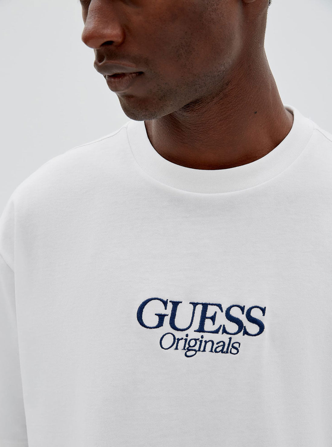GUESS Mens GUESS Originals White Austin Logo T-Shirt M2GI00K9XF2 Detail View