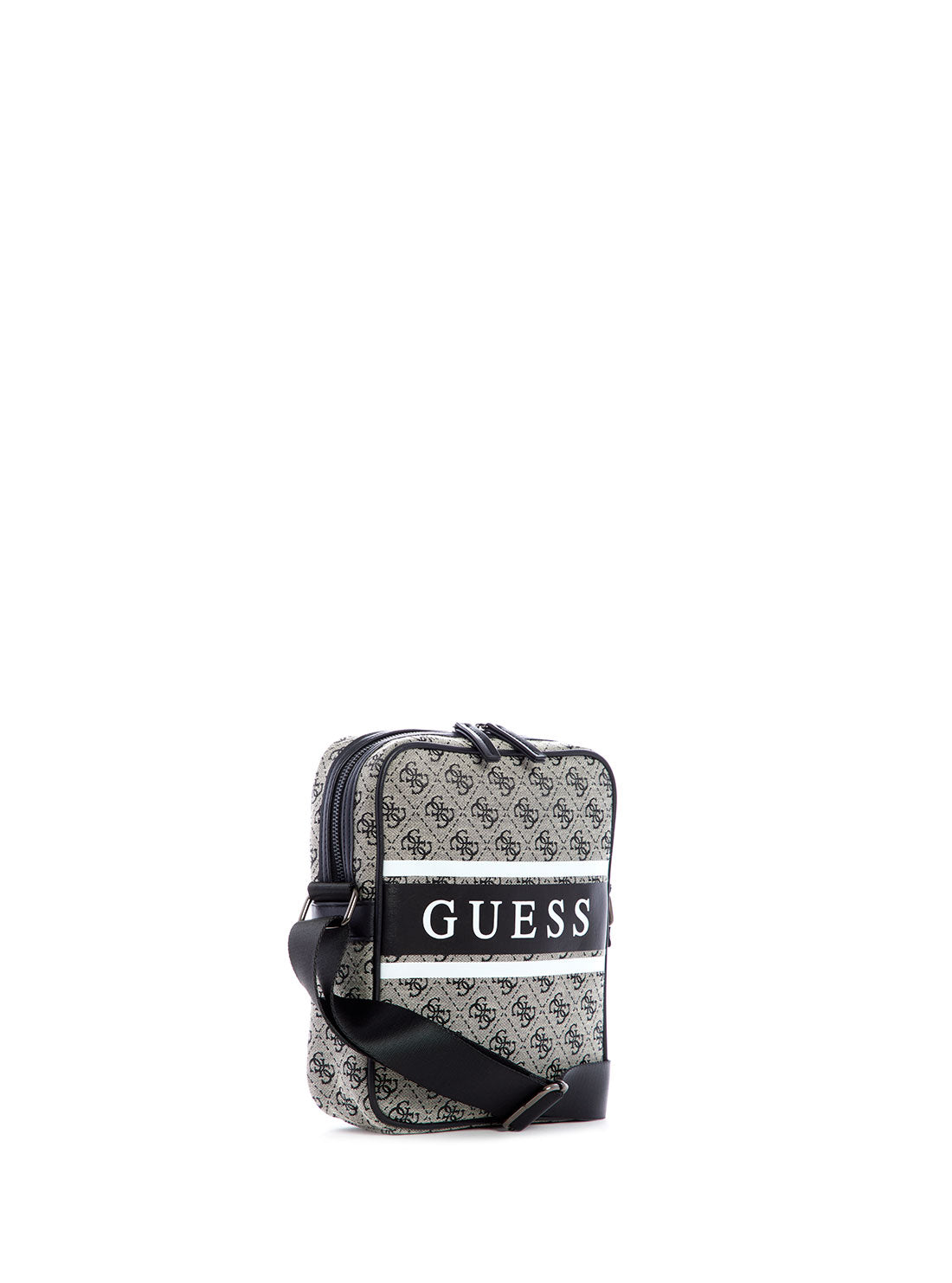 GUESS Grey Represent Crossbody Bag side view