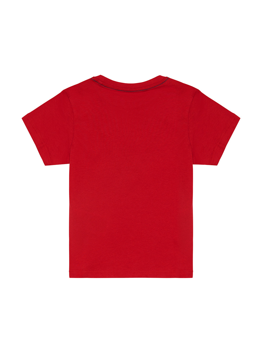 GUESS Little Boys Red Short Sleeve Triangle Logo Tee (2-7)  N73I55K5M20 Back View