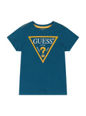 Blue Short Sleeve Triangle Logo Tee (2-7)