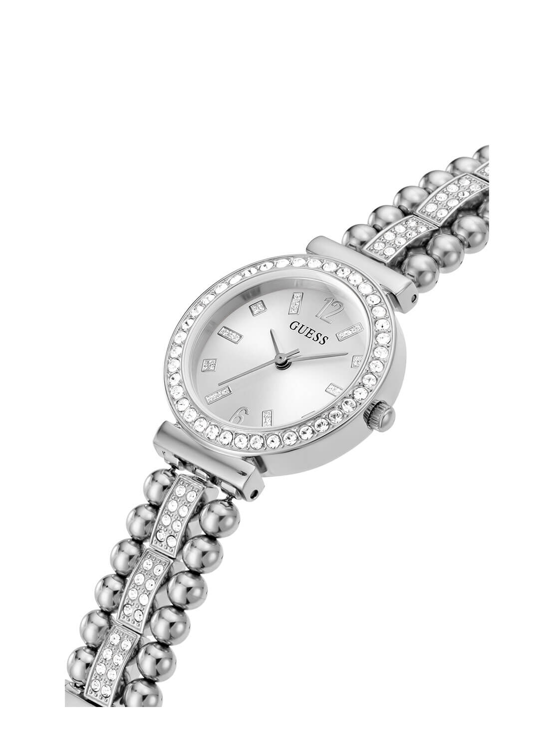 Silver Beaded Glitz Gala Watch