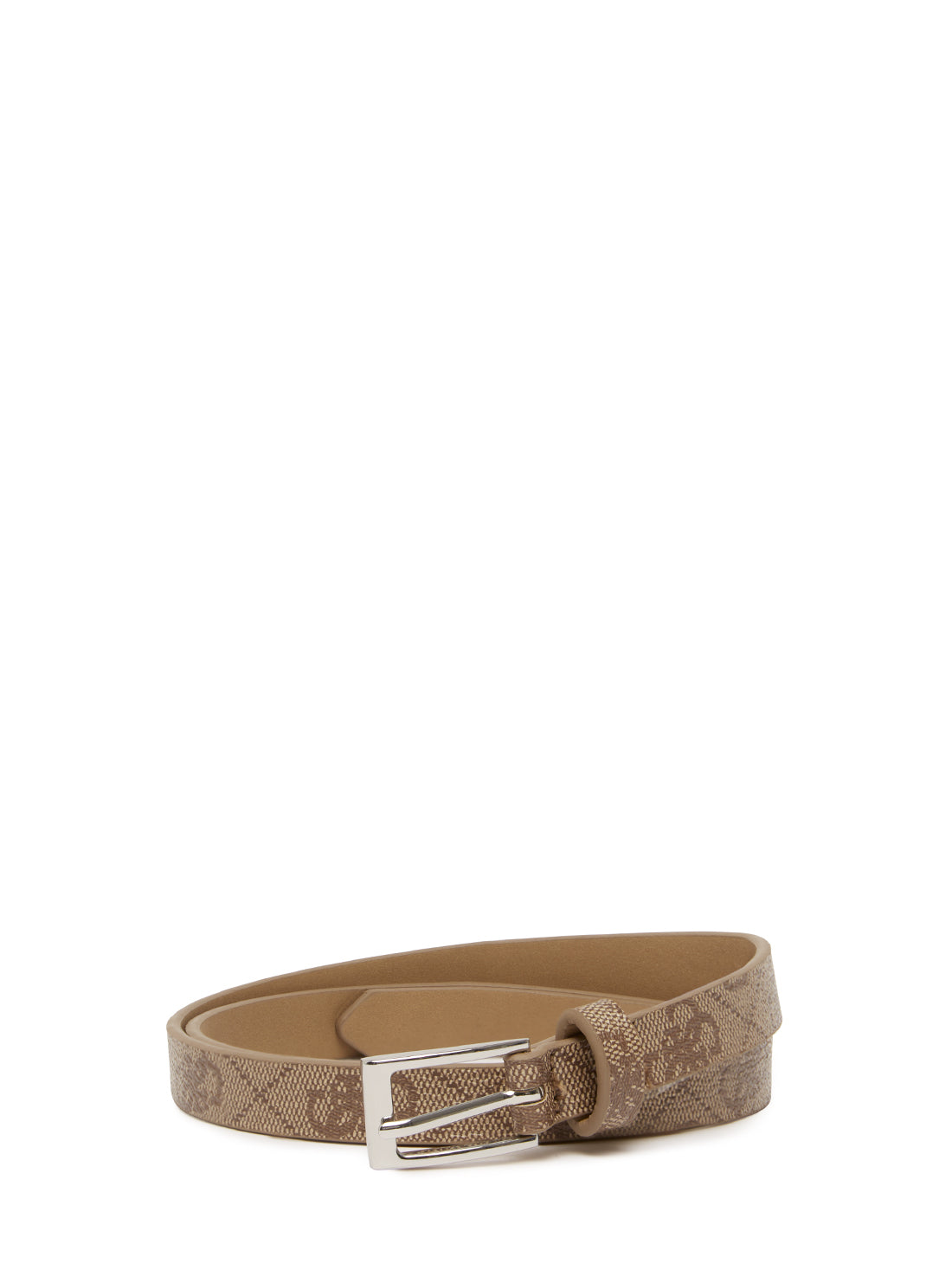 GUESS Women's 15mm Mocha Logo Two For One Belt Set 942014 Front View 1