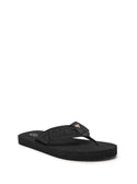 GUESS Women's Black Huller Logo Thongs HULLER Front View