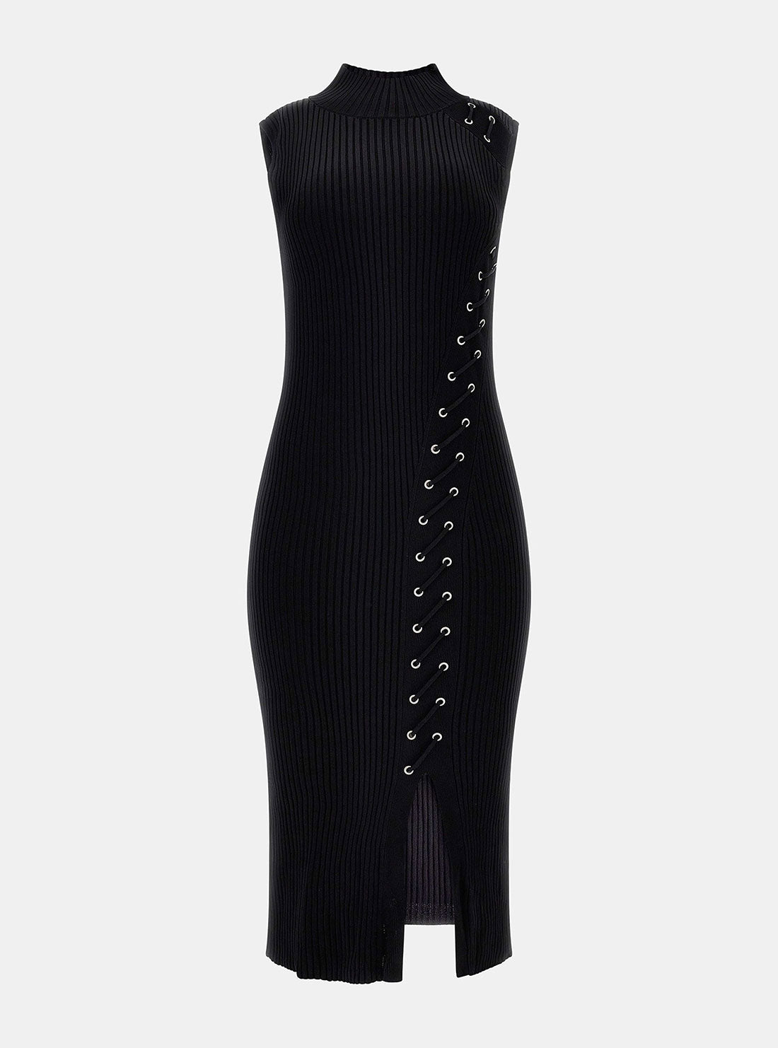 GUESS Women's Black Louise Knit Midi Dress W3RK40Z2U00 Ghost View