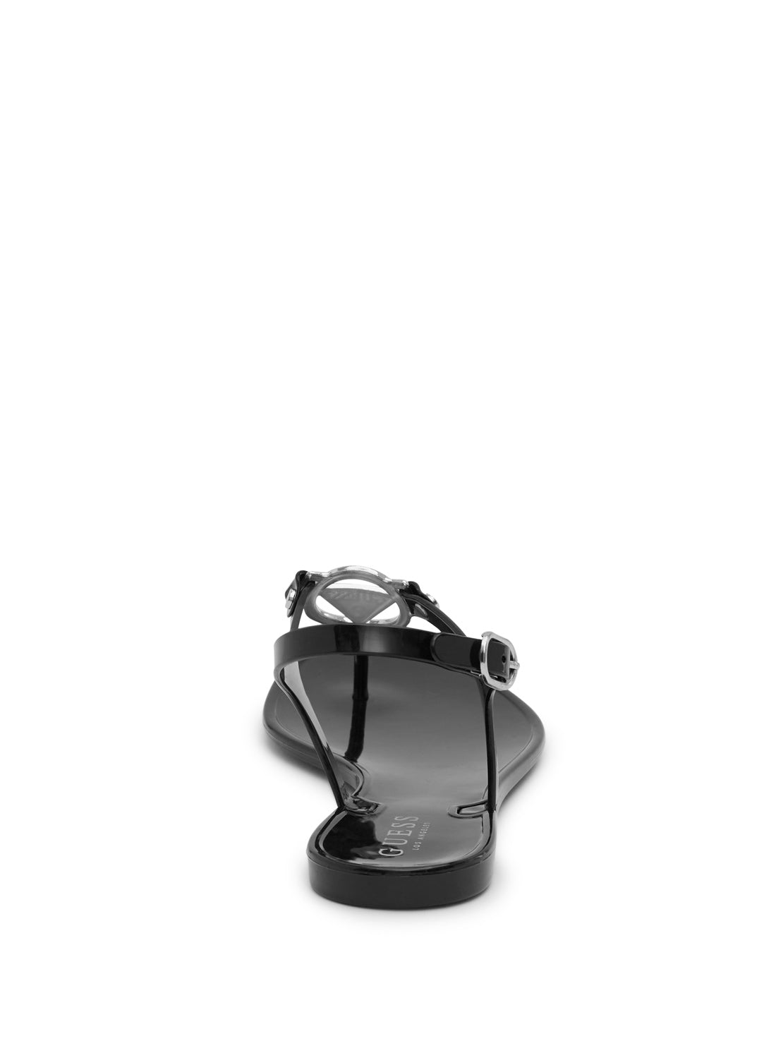 GUESS Women's Black Replace Logo Sandals REPLACE Back View