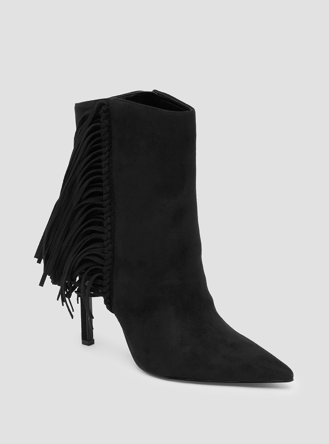 GUESS Women's Black Sidone Suede Boots SIDONE Front View