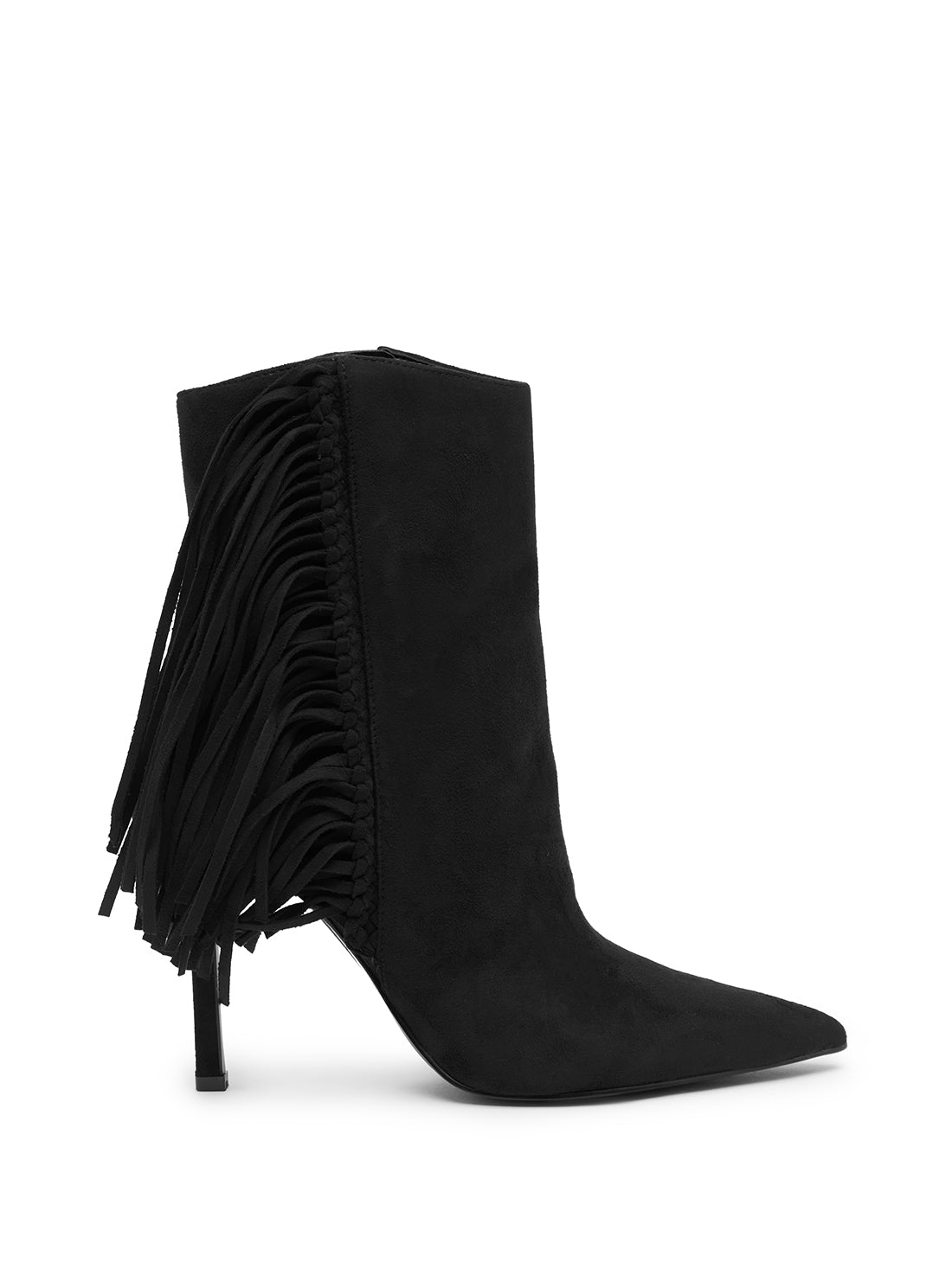 GUESS Women's Black Sidone Suede Boots SIDONE Side View