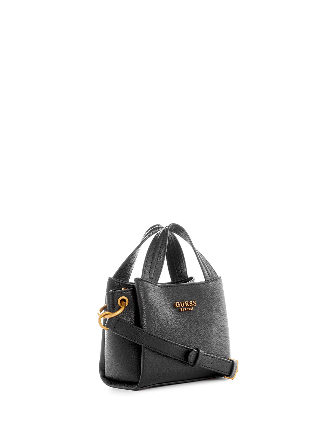 GUESS Women's Black Zed Mini Girlfriend Crossbody Bag VB868376 Front Side View