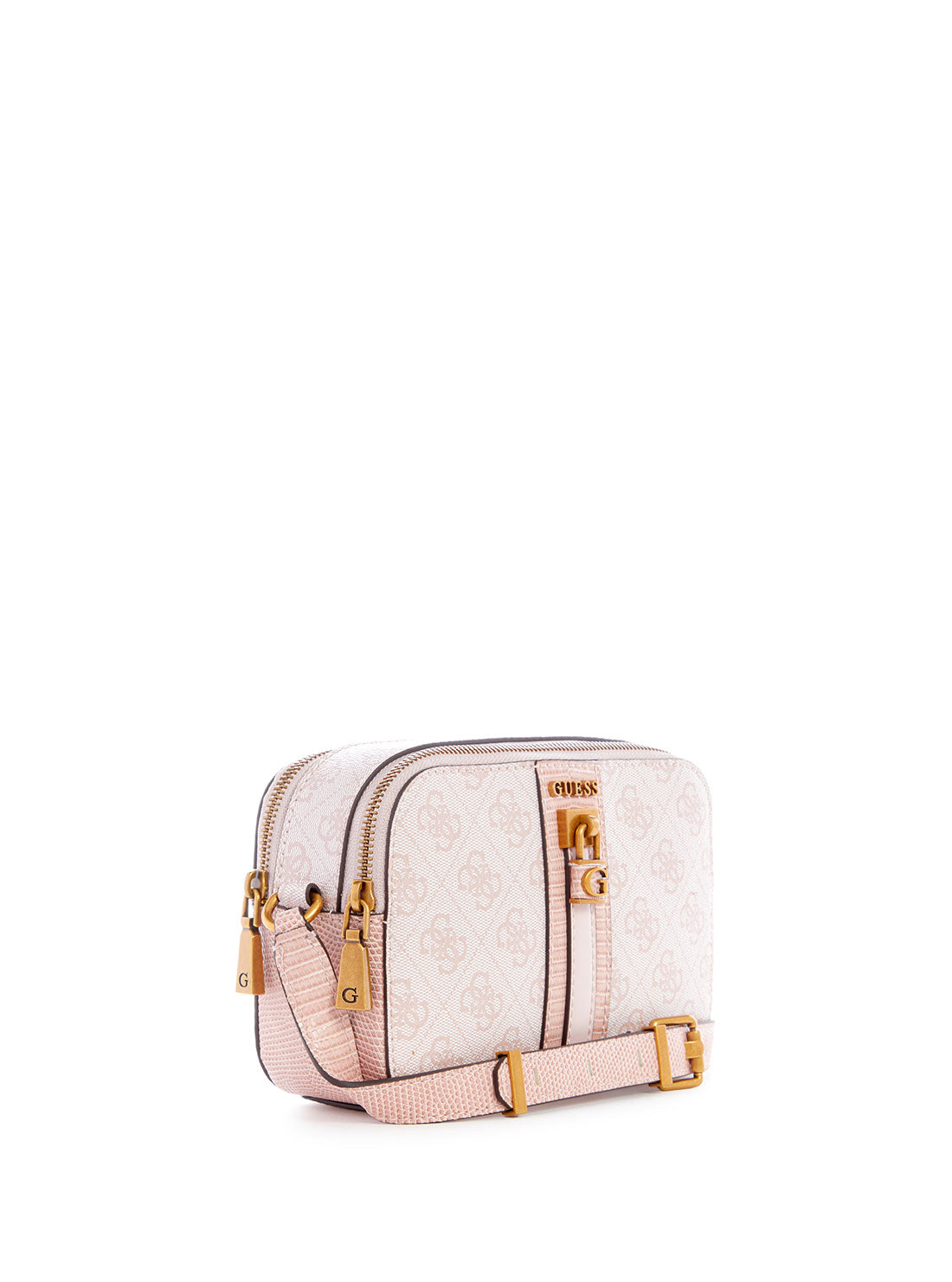 GUESS Women's Blush Logo Ginevra Crossbody Bag SB867514 Front Side View