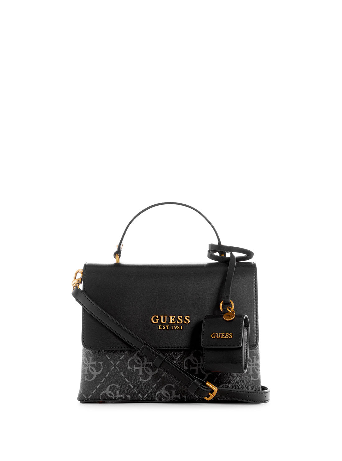 GUESS Women's Coal Logo Berta Crossbody Bag SB868820 Front View