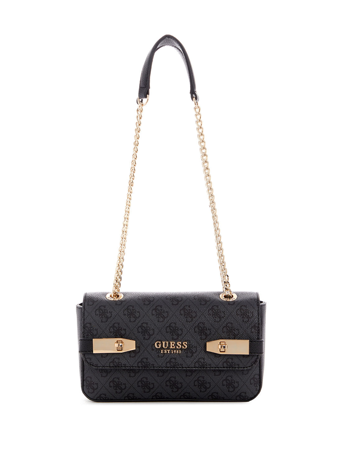 GUESS Women's Coal Zadie Logo Convertible Crossbody Bag SG839621 Front View