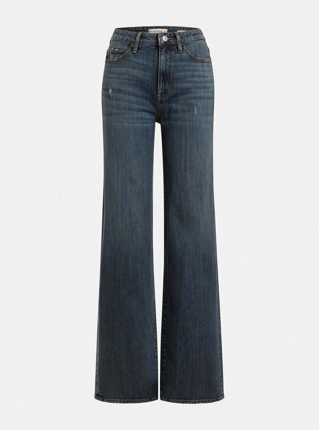 GUESS Women's Eco High-Rise 90s Boyfriend Denim Jeans In Waterton Blue Wash W2BA60D4VM0 Ghost View