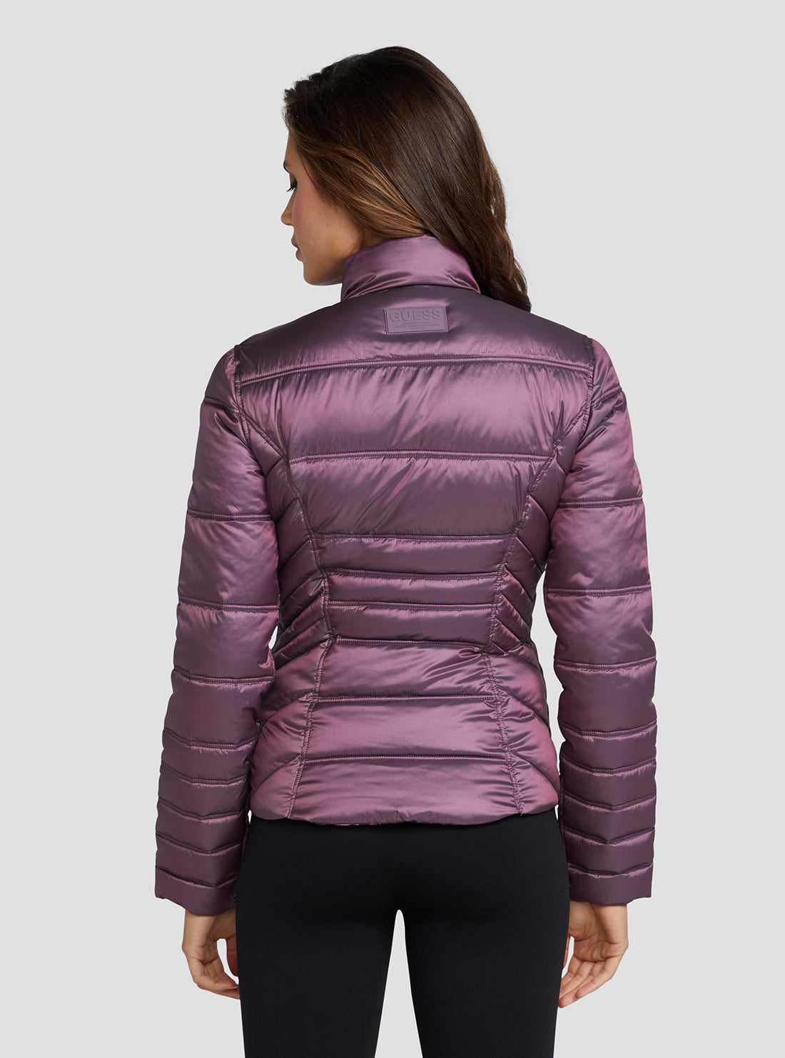 GUESS Women's Eco Purple Janis Reversible Jacket W3RL04WF5C2 Back View