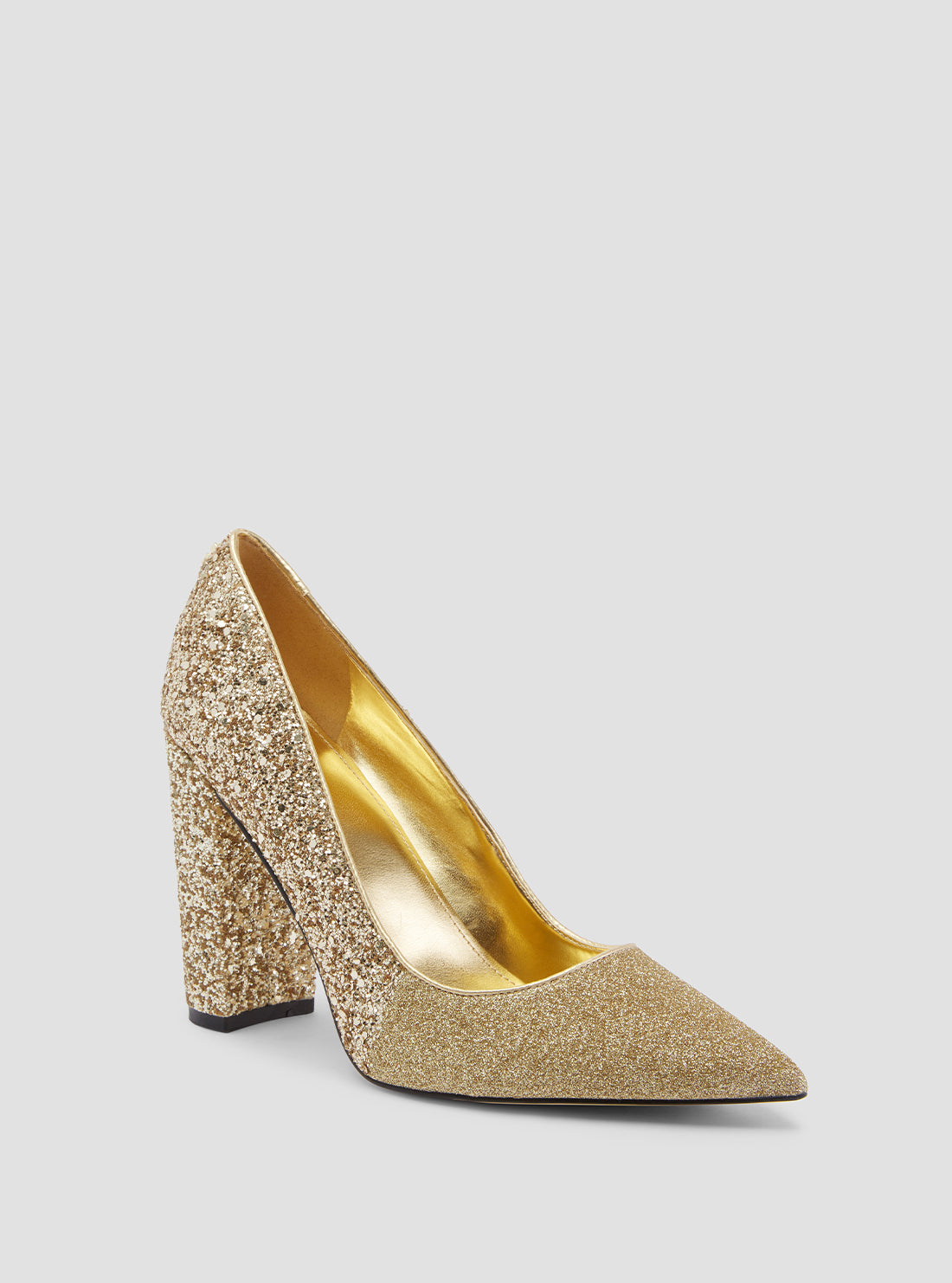 GUESS Women's Gold Abagaily Embellished Pumps ABAGAIL Front View