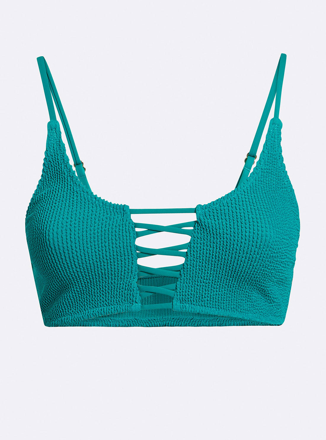 Green String Bralette Bikini Top