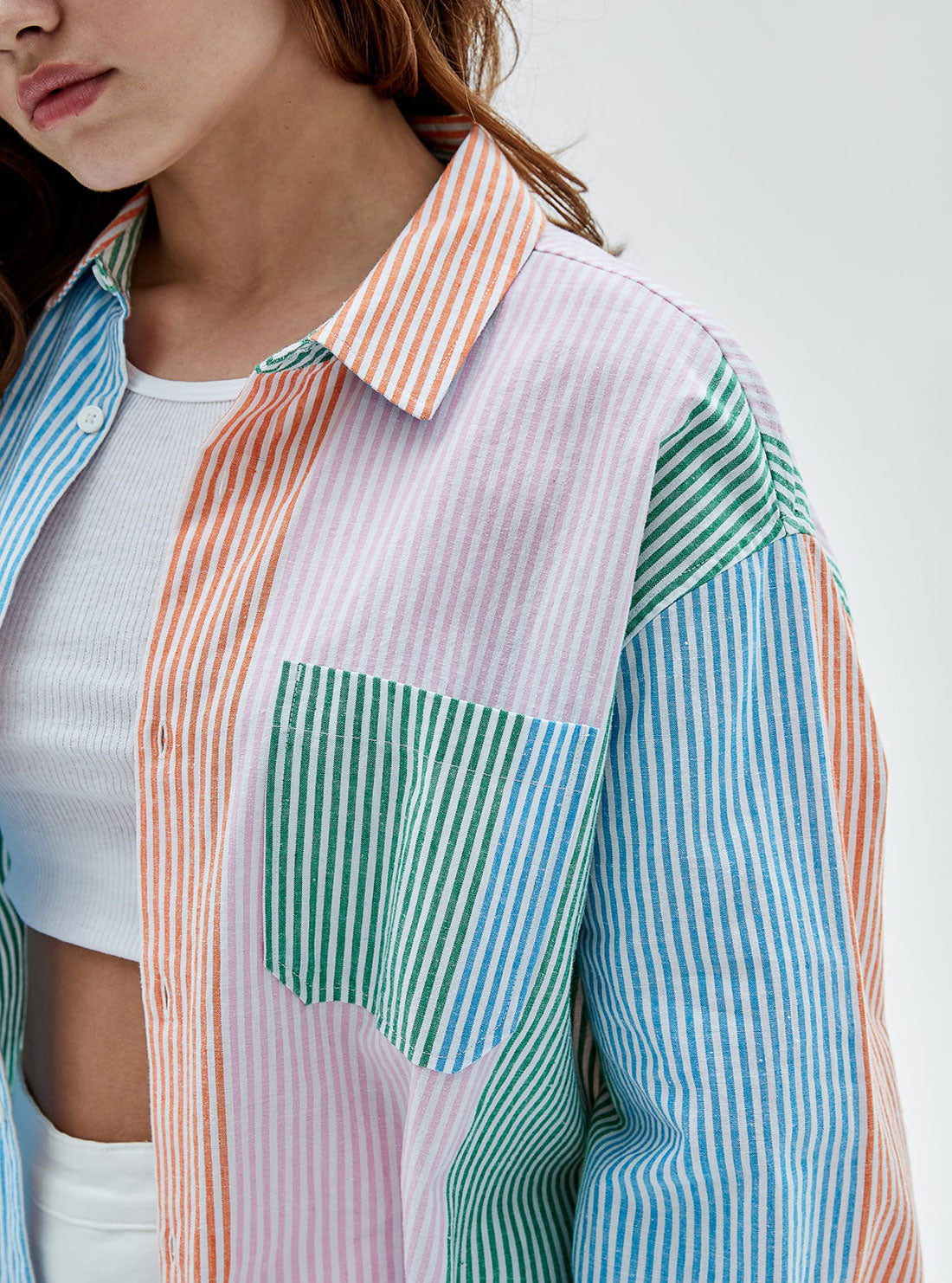 GUESS Women's Guess Originals Multicoloured Jolie Shirt W2YH02WEOZ0 Detail View