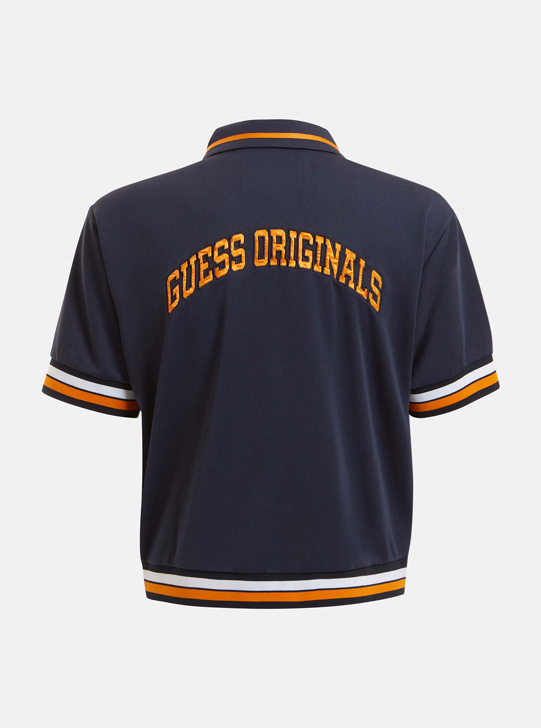 GUESS Women's Guess Originals Navy Virsa Track Shirt W2YP39K7PU0 Ghost Back View