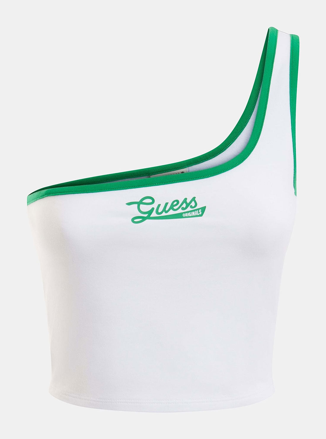 GUESS Women's Guess Originals White Olina Binded Tank Top W2YI48K1D80 Ghost Front View