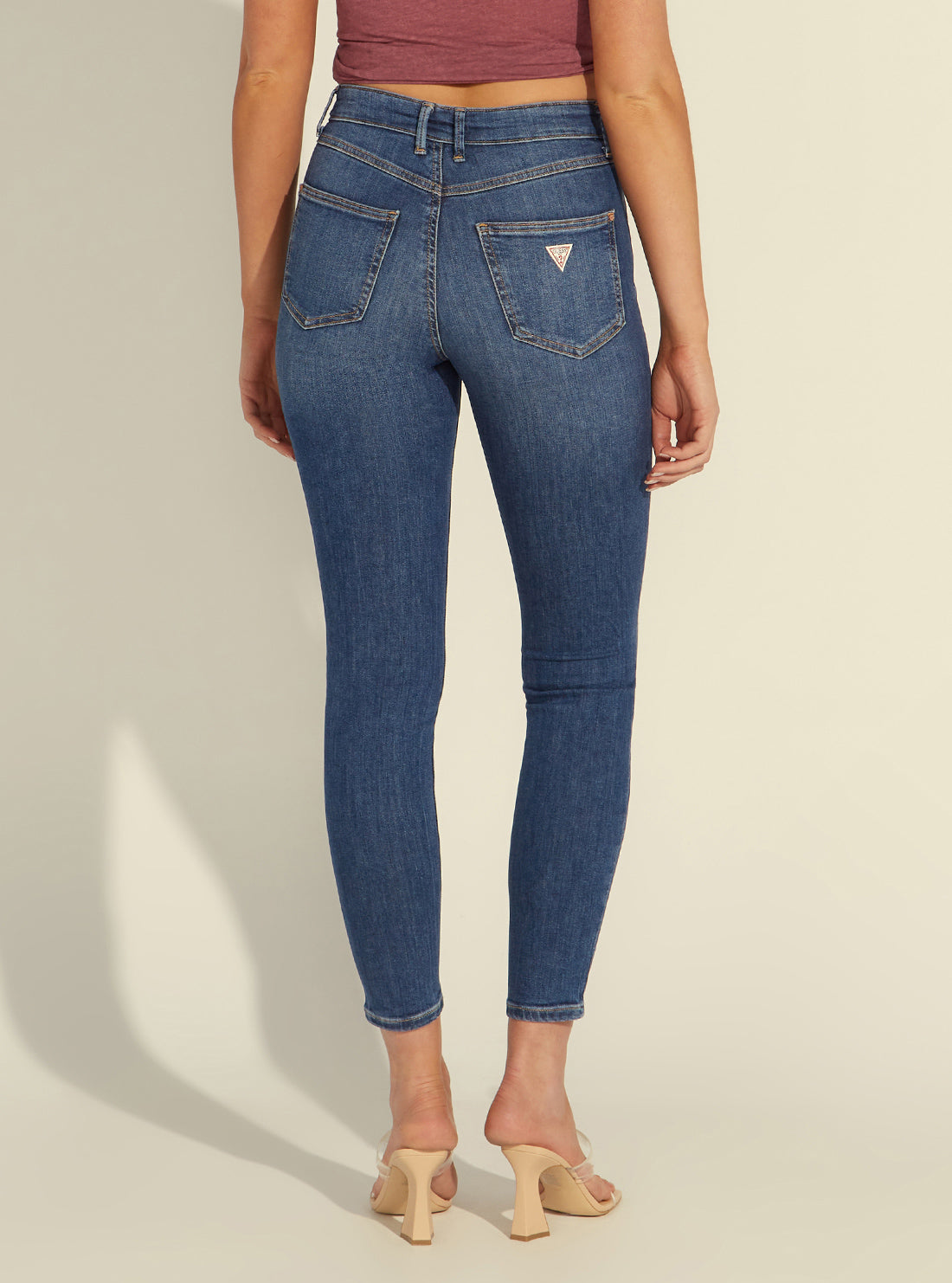 High-Rise Skinny Denim Jeans In Carrie Mid Wash