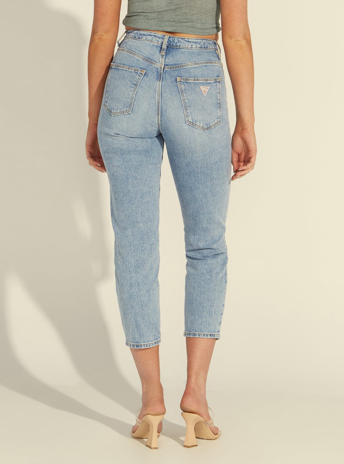 High-Rise Straight Leg Mom Denim Jeans In Authentic Light Wash