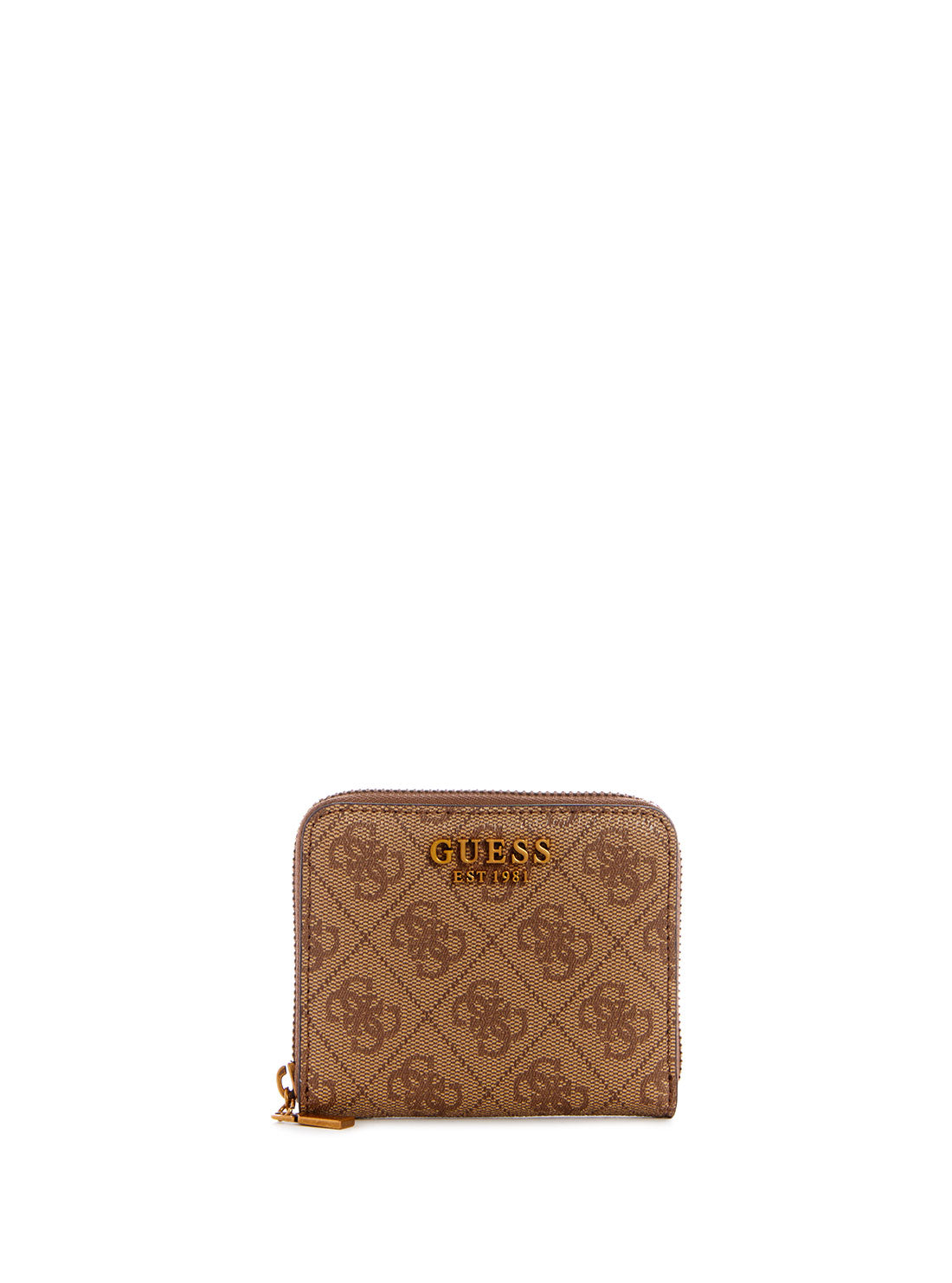 GUESS Women's Latte Logo Laurel Small Wallet SB850037 Front View