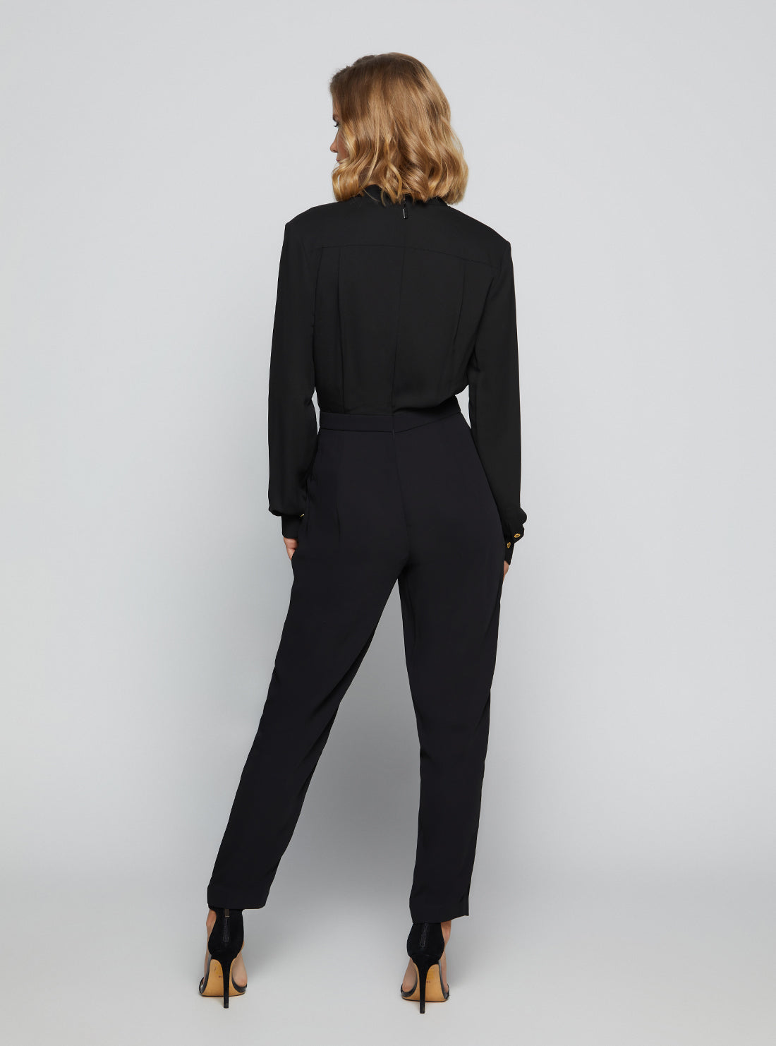 GUESS Women's Marciano Black Lillibeth Jumpsuit 2BGK229630Z Back View