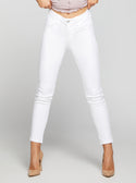 GUESS Women's Mid-Rise Sexy Curve Denim Jeans In Pure White Wash W2YAJ3W77RE Front View