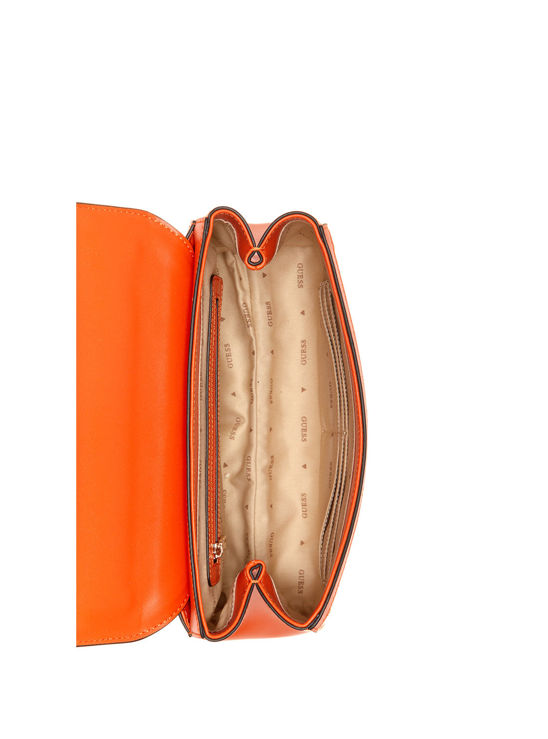GUESS Women's Orange Katey Shoulder Bag WR787019 Inside View