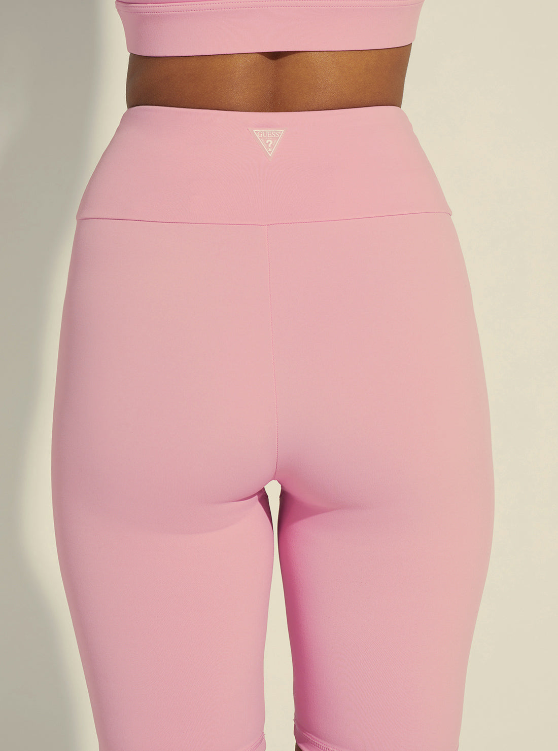 GUESS Women's Pink Evalyn Active Bike Shorts V2YD06MC04Z Back View