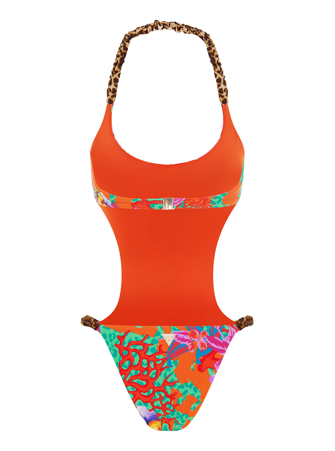 Positano Coral Flower One-Piece Swimsuit