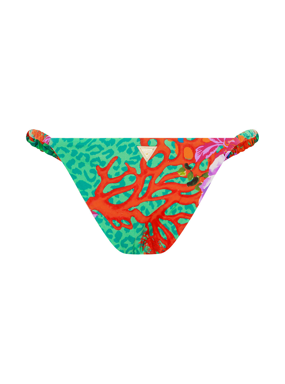 Positano Coral Flower String Bikini Bottoms