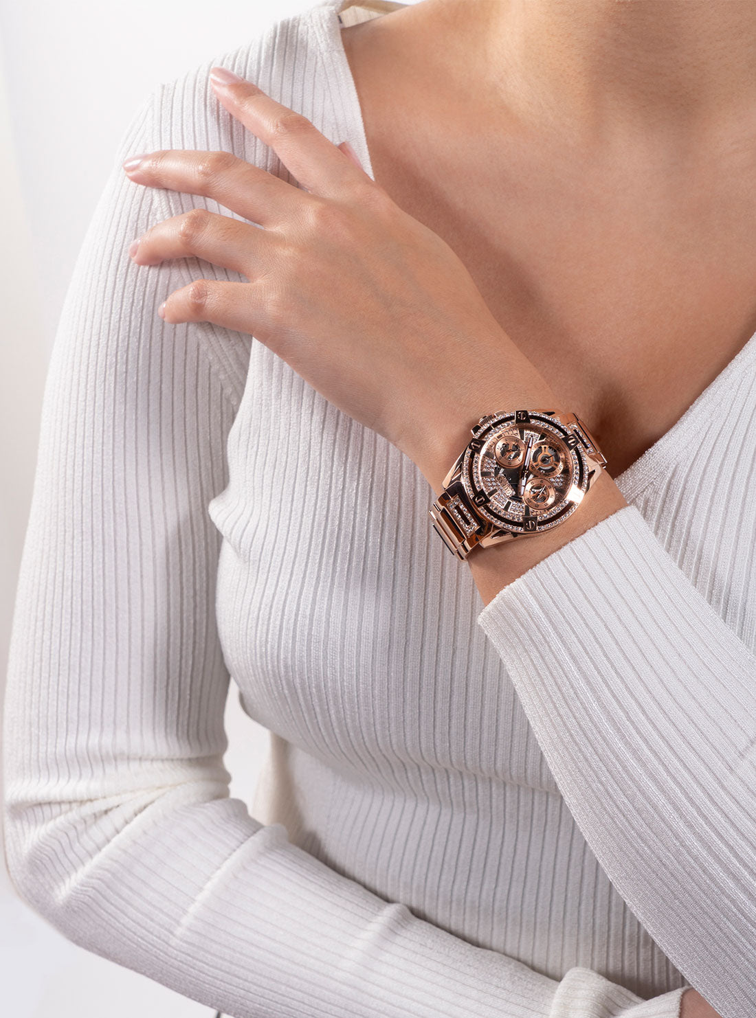 Rose Gold Crystal Queen Watch