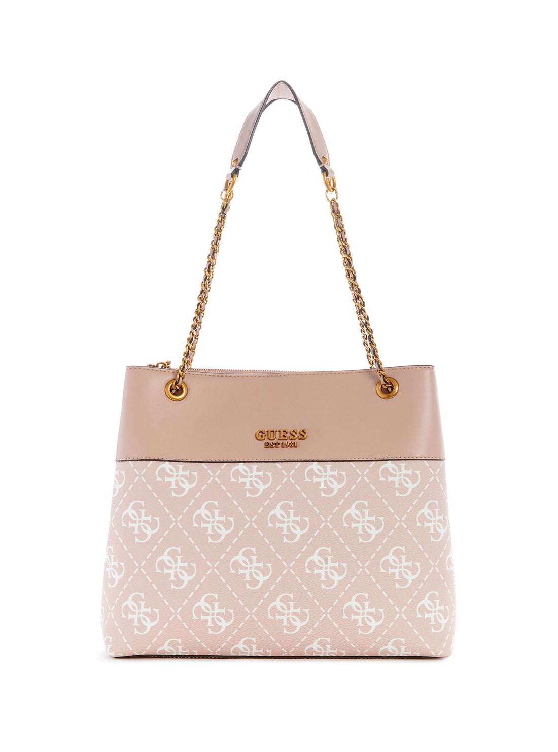 GUESS Women's Rose Logo Berta Elite Society Tote Bag SB868823 Front View