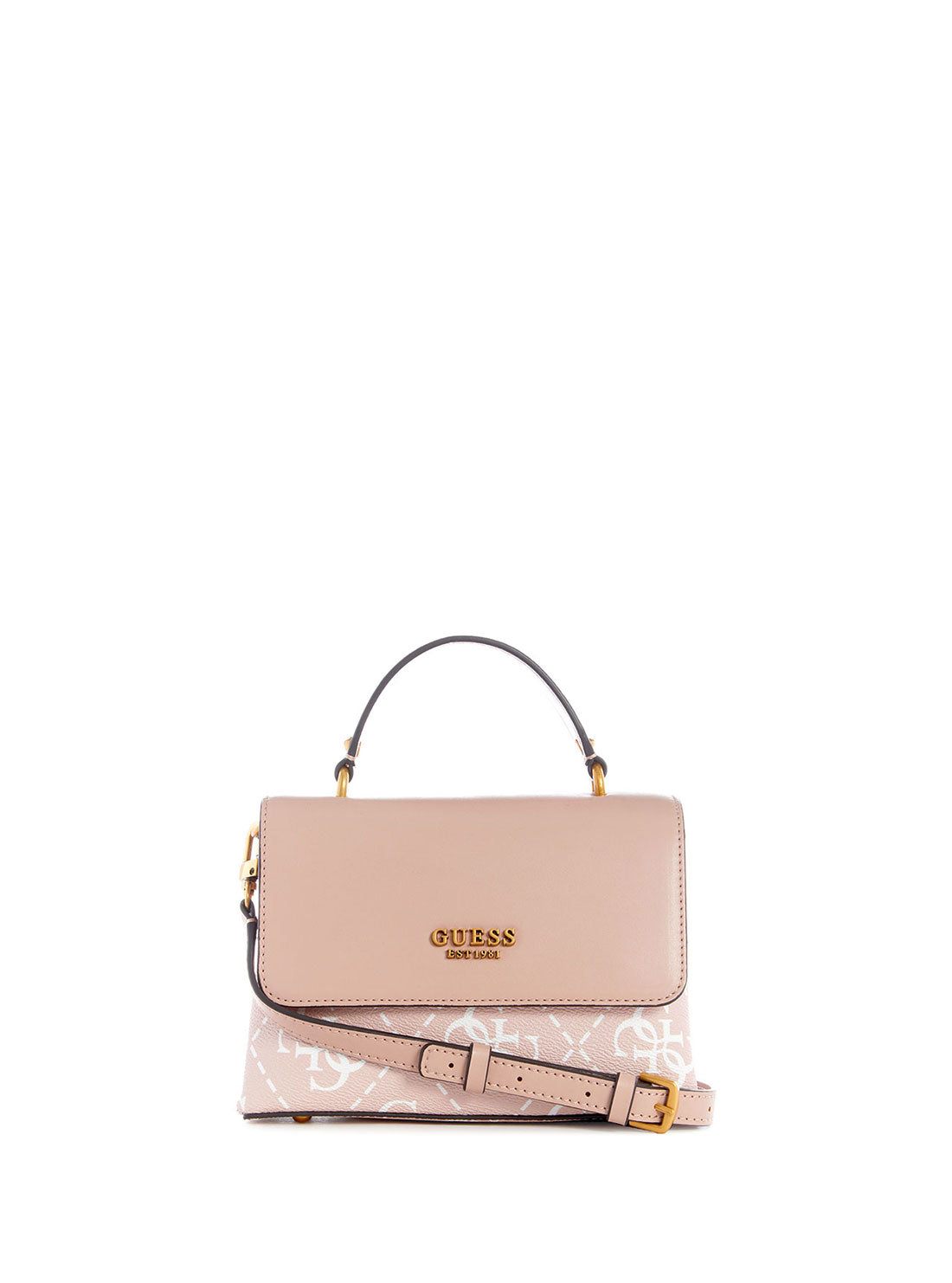 GUESS Women's Rose Logo Berta Mini Crossbody Bag SB868878 Front View