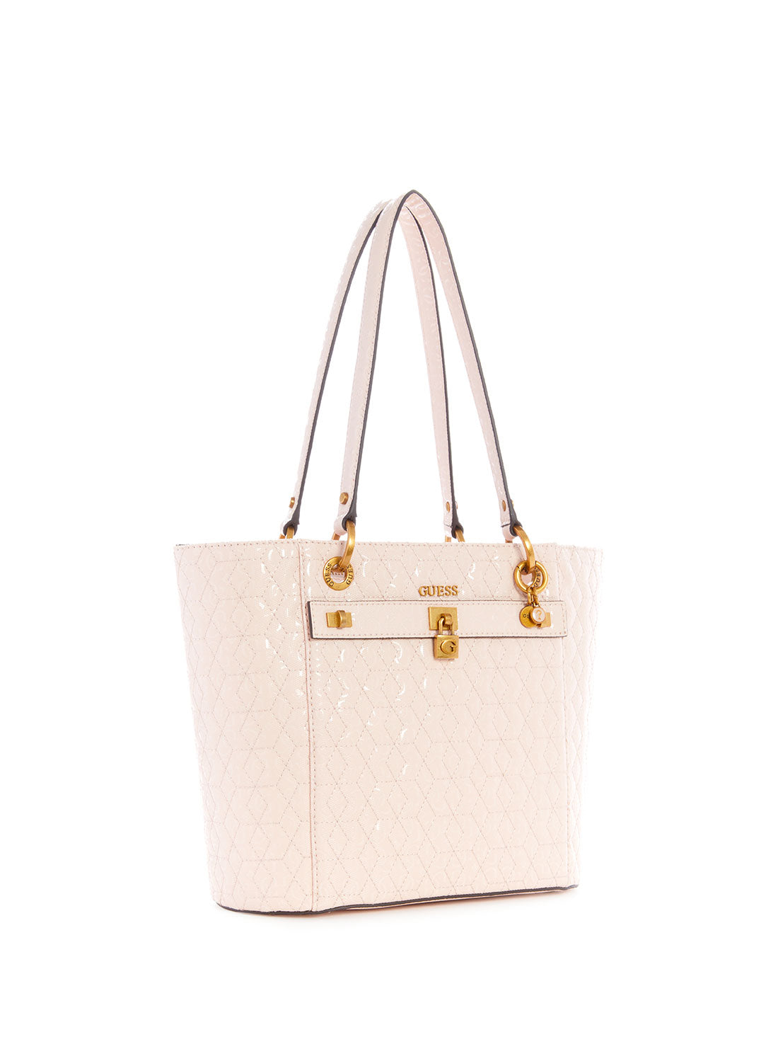 GUESS Womens Shell White Noelle Small Elite Tote Bag GI787922 Side View