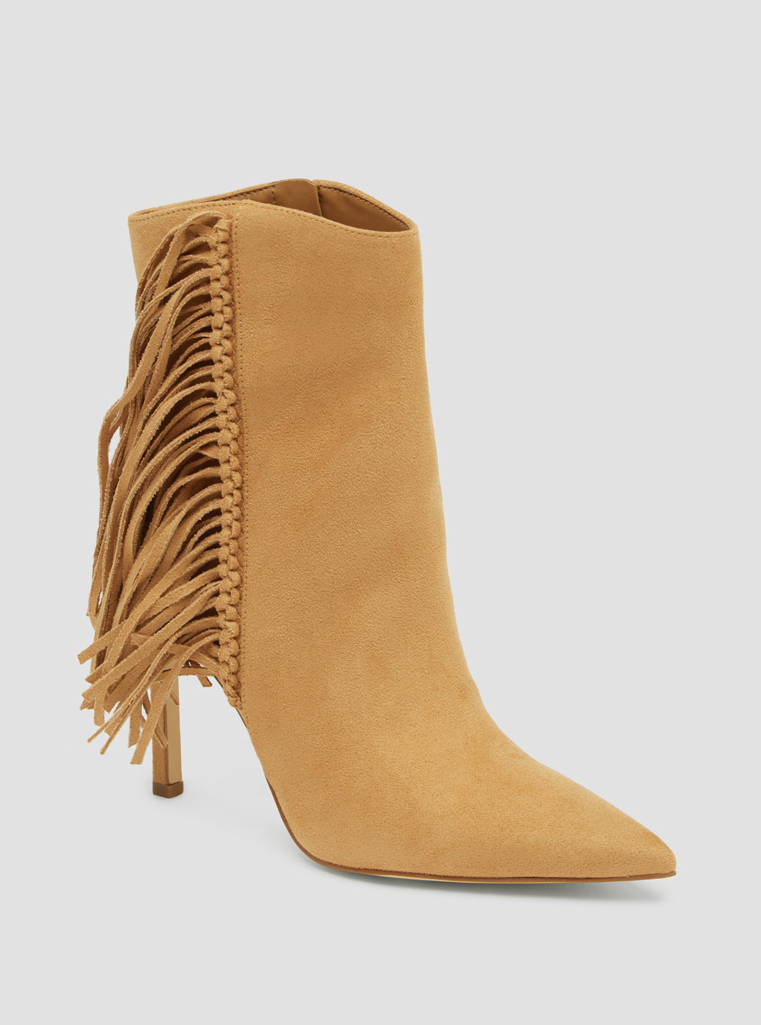 GUESS Women's Tan Sidone Suede Boots SIDONE Front View