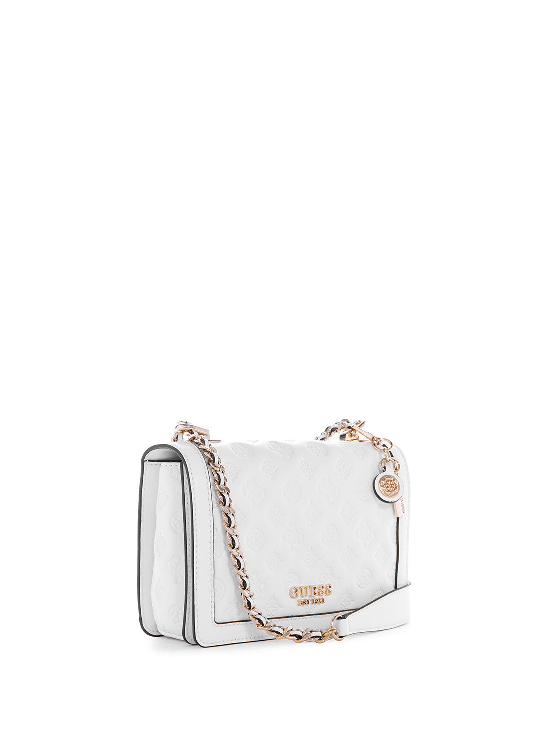 GUESS Women's White Abey Crossbody Bag PD855819 Front Side View