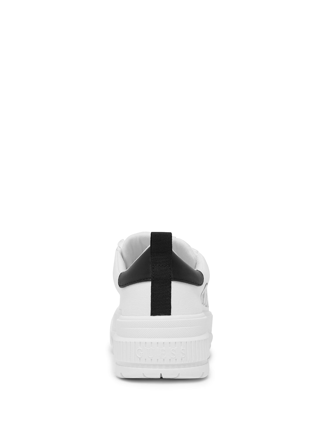 GUESS Women's White Earlin Logo Low Top Sneakers EARLIN Back View