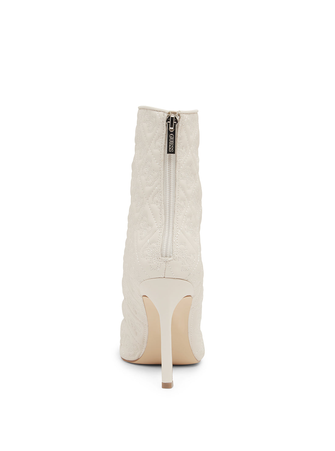 GUESS Women's White Simonea Logo Ankle Boots SIMONEA Back View