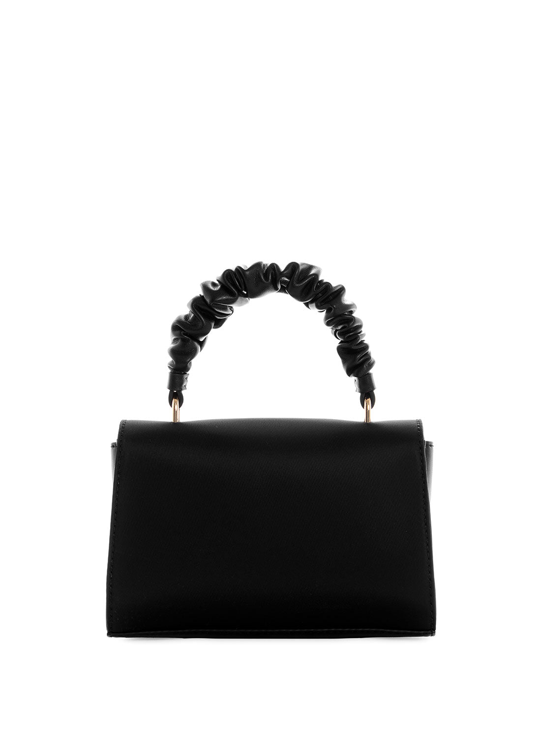 Black Mariana Ruched Crossbody Bag