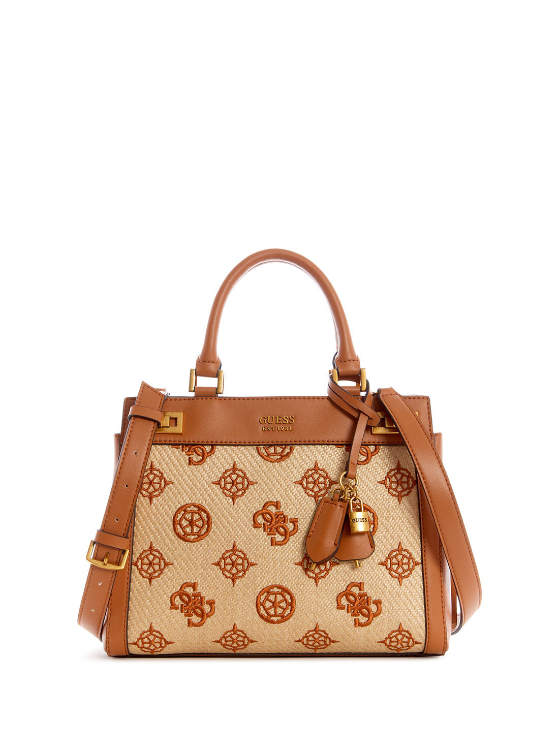 Brown Katey Raffia Luxury Satchel Bag