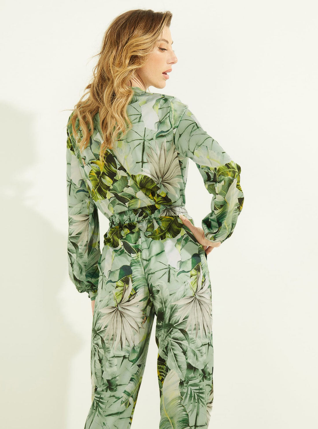 Eco Banana Leaf Print Stefania Bodysuit Top