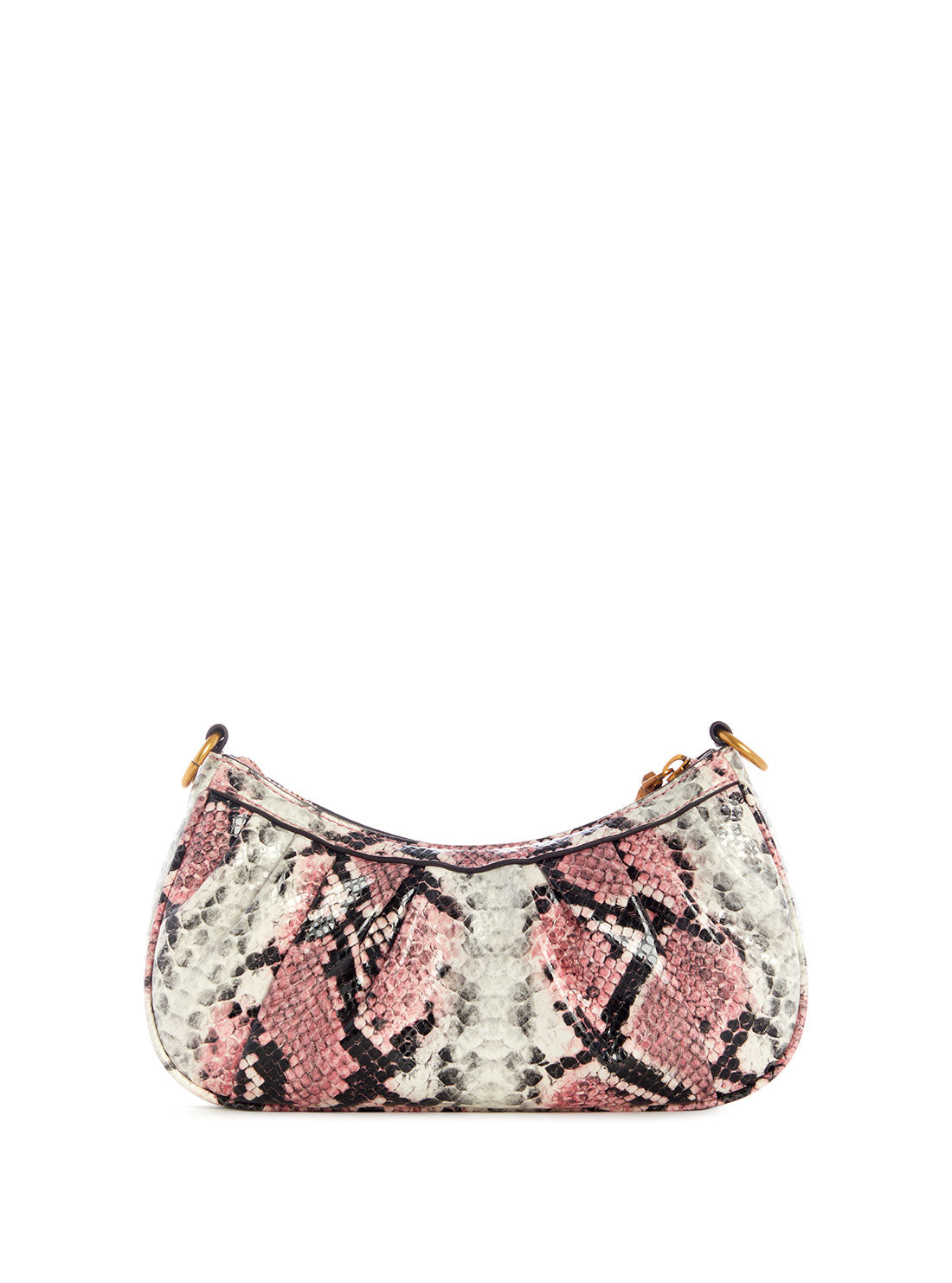 GUESS Womens Pink Python Mariana Shoulder Bag KB855072 Front View