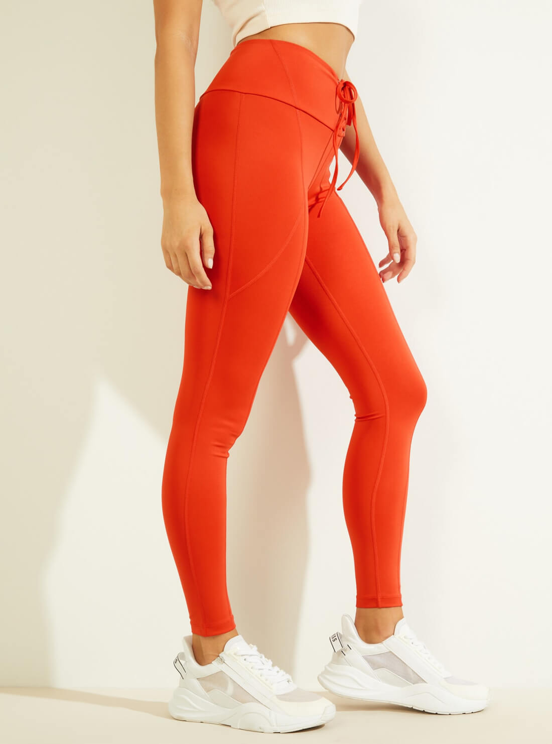 GUESS Womens  Eco Red Agatha Active Leggings V2RB04MC03W Side View